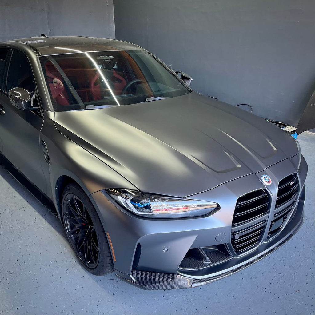 2021+ BMW M3 M4 M Performance Style Carbon Fiber Front Splitter Lip - BayOptiks G8X-MSplitter