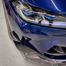 Load image into Gallery viewer, 2021+ BMW M3 M4 VS Style Carbon Fiber Front Bumper Canards - BayOptiks G8X-VS-Canard