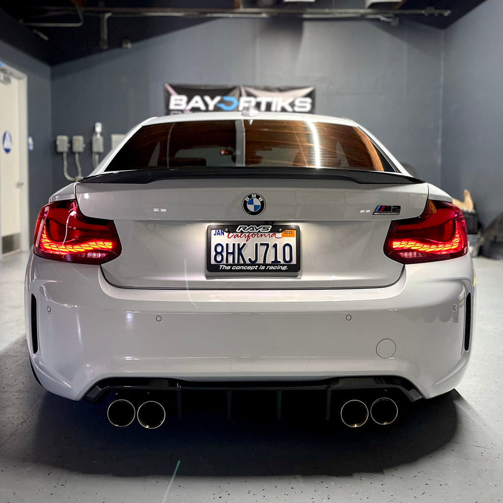 BMW M2 2 Series 2014-21 Sequential OLED GTS Style Taillights - BayOptiks TL-F87-F22
