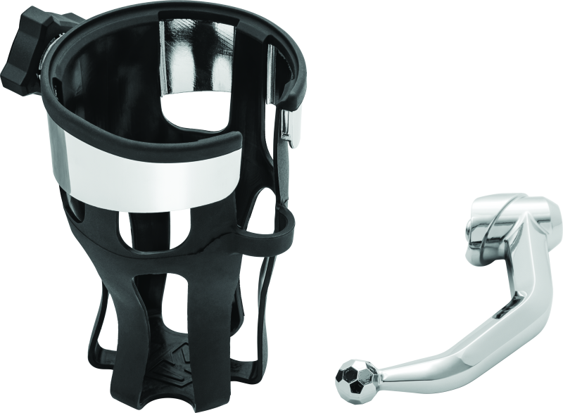 KUR6494-Kuryakyn Reflex Drink Handlebar Honda Goldwing DCT Left Side Mount Chrome-Cup Holders-Kuryakyn