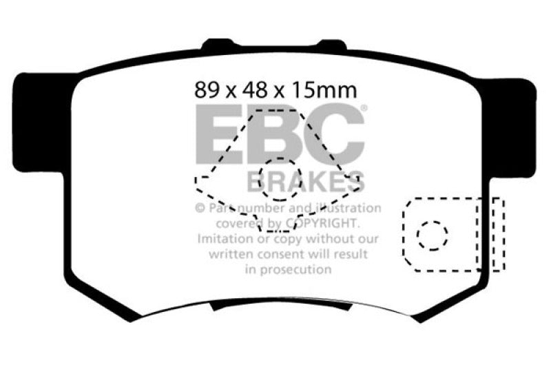 EBC 10-12 Acura RDX 2.3 Turbo Redstuff Rear Brake Pads-Brake Pads - Performance-EBC
