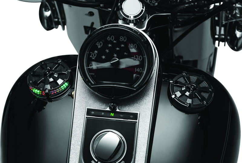 KUR7384-Kuryakyn Alley Cat Gas Cap Black-Fuel Caps-Kuryakyn