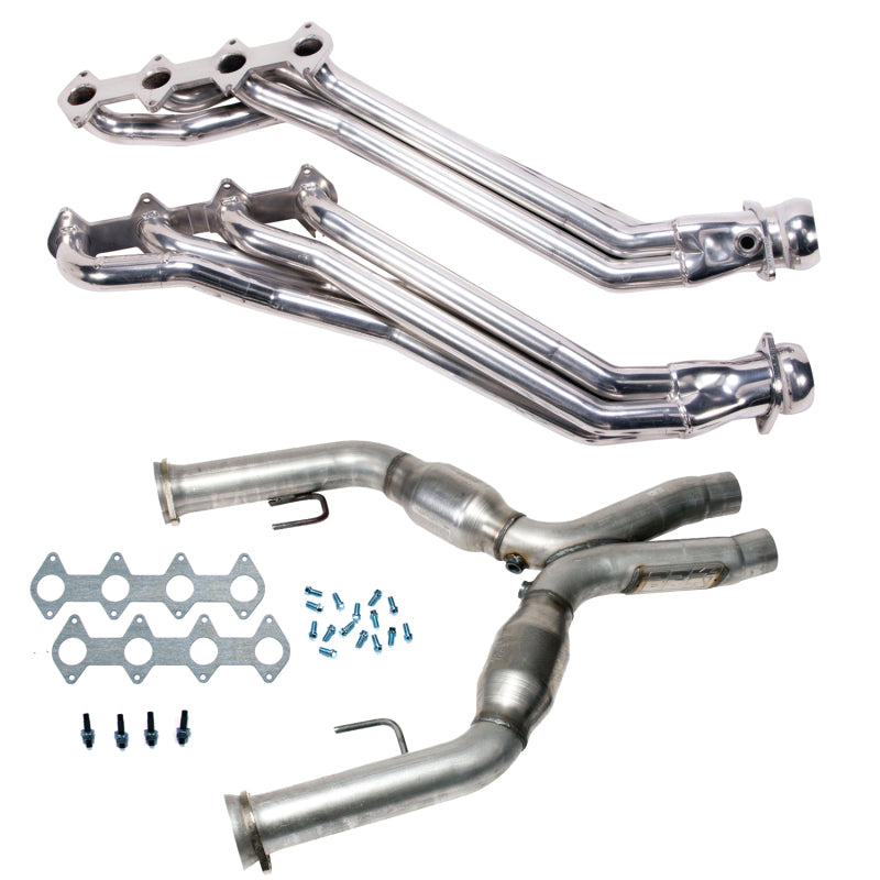 BBK BBK 05-10 Ford Mustang GT 1 5/8 Long Tube Headers w/High Flow Catted X-Pipe (Silver Ceramic)