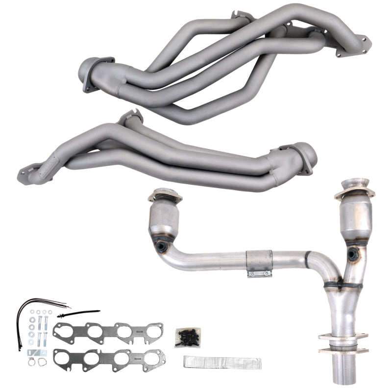 BBK BBK 09-24 Ram 1500 Hemi 5.7L 1-3/4 Long Tube Headers w/High Flow Catted Y-Pipe (Ti Ceramic)