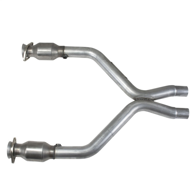 BBK 11-14 Mustang 3.7 V6 Short Mid X Pipe With Catalytic Converters 2-1/2 For BBK Long Tube Headers - Black Ops Auto Works