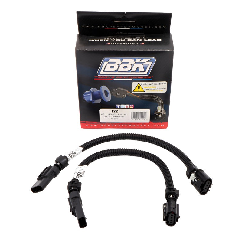 BBK 16-20 GM Camaro 6.2L SS Manual Trans O2 Sensor Wire Harness Extensions (Front) - Black Ops Auto Works