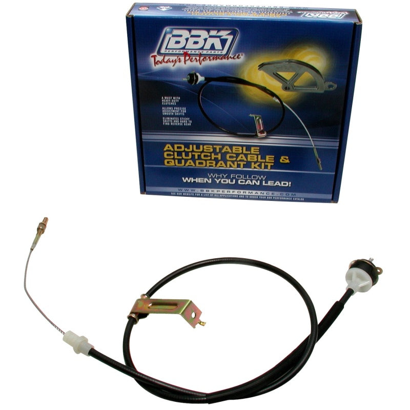 BBK BBK 1979-1995 Mustang Adjustable Clutch Cable - Replacement