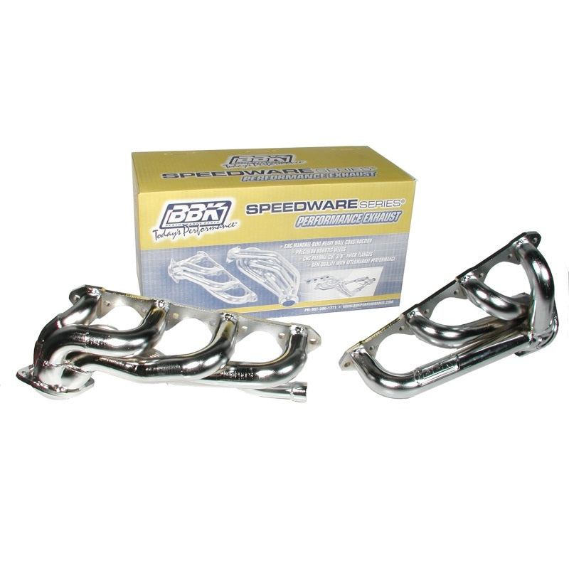 BBK 87-95 Ford F150 Truck 5.8 351 Shorty Unequal Length Exhaust Headers - 1-5/8 Titanium Ceramic - Black Ops Auto Works