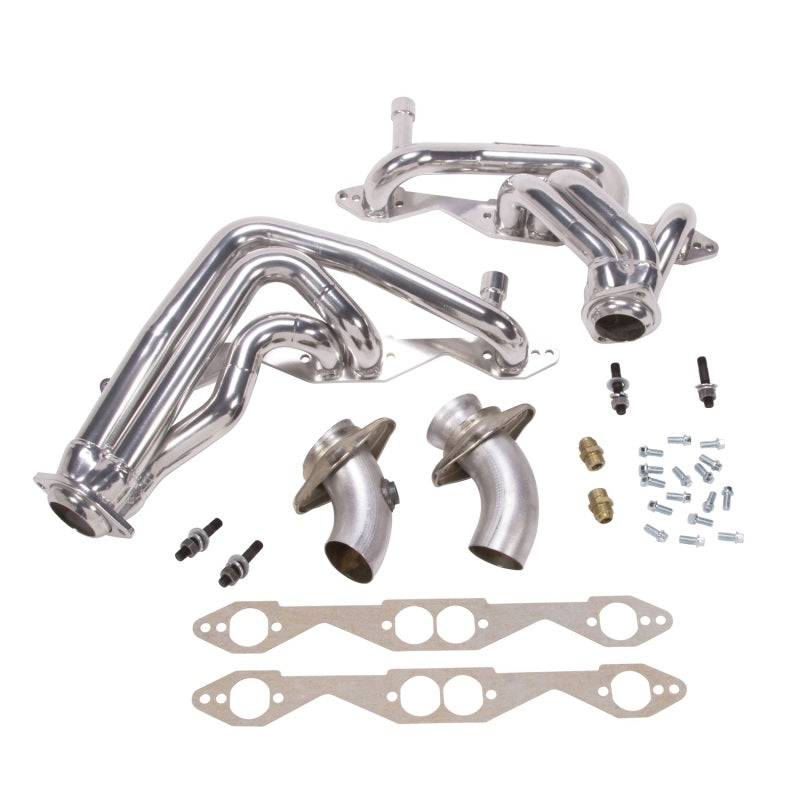 BBK 93-96 Chevrolet Impala SS Shorty Tuned Length Exhaust Headers - 1-5/8 Silver Ceramic - Black Ops Auto Works
