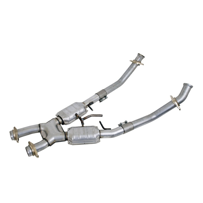 BBK 94-95 Mustang 5.0 High Flow X Pipe With Catalytic Converters - 2-1/2 - Black Ops Auto Works
