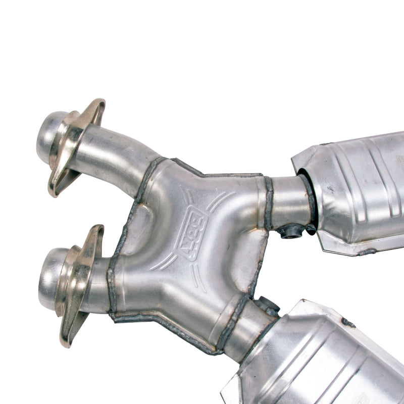 BBK 96-04 Mustang 4.6 GT / Cobra Short Mid X Pipe w Catalytic Converters 2-1/2 For Long Tube Headers - Black Ops Auto Works