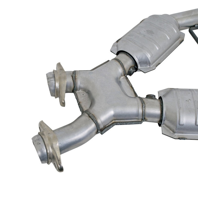 BBK 96-98 Mustang 4.6 GT High Flow X Pipe With Catalytic Converters - 2-1/2 - Black Ops Auto Works