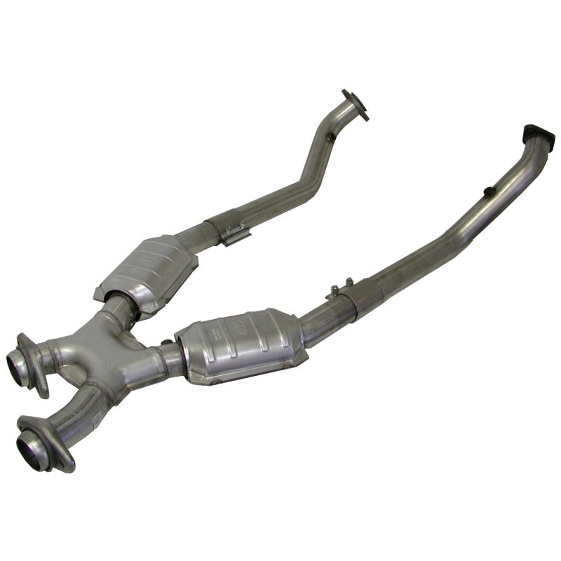 BBK 96-98 Mustang 4.6 GT High Flow X Pipe With Catalytic Converters - 2-1/2 - Black Ops Auto Works