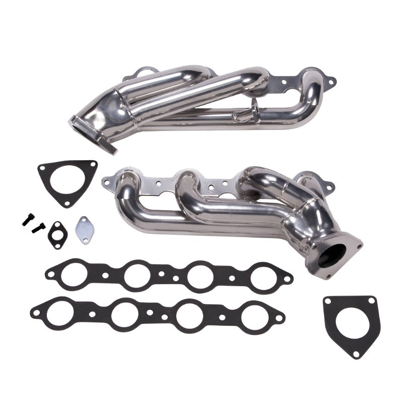 BBK 99-04 GM Truck SUV 6.0 Shorty Tuned Length Exhaust Headers - 1-3/4 Silver Ceramic - Black Ops Auto Works