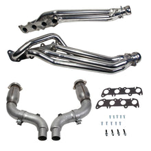 Load image into Gallery viewer, BBK 1-7/8in long tube headers with high flow catted mid pipe – silver ceramic
