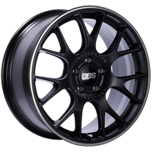Load image into Gallery viewer, BBS CH-R 18x8.5 5x112 ET38 Satin Black Polished Rim Protector Wheel -82mm PFS/Clip Required - BBS CH146BPO