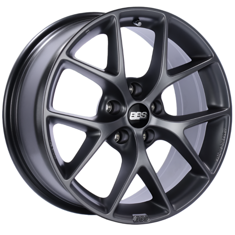 BBS SR 17x7.5 5x112 ET45 Satin Grey Wheel -82mm PFS/Clip Required - BBS SR005SG