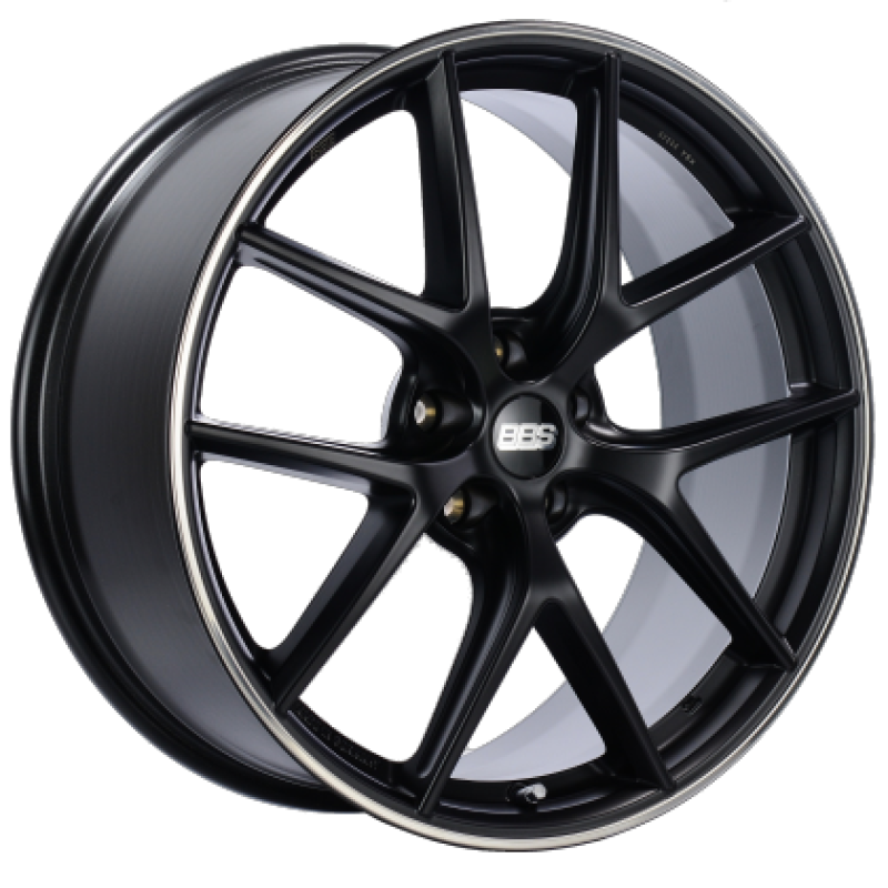 BBS CI-R 19x9 5x112 ET42 Satin Black Polished Rim Protector Wheel -82mm PFS/Clip Required - Black Ops Auto Works