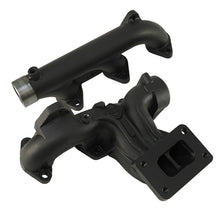 Load image into Gallery viewer, BD Diesel exhaust manifold, two-piece view showing inlet pipe and manifold body