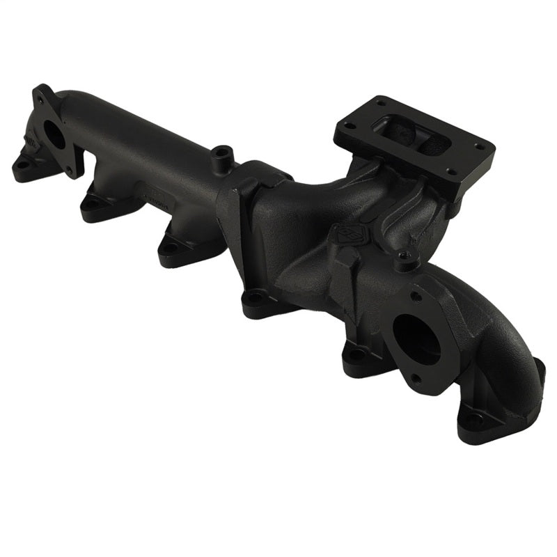 BD Diesel exhaust manifold, side profile view showing cylinder ports