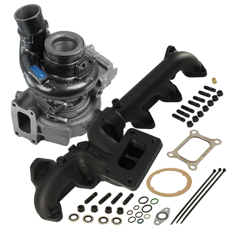 BD Diesel Screamer turbo manifold package complete kit with turbo, manifold, and hardware, view 2