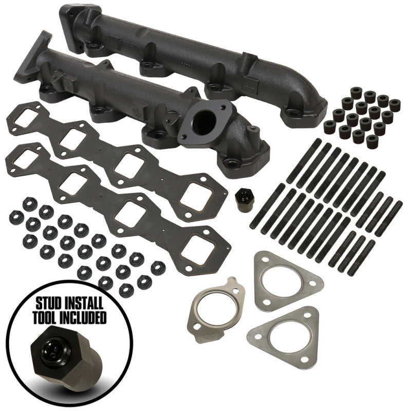BD Diesel Exhaust Manifold Kit - Ford 2011-2014 F250/F350/F450/F550 6.7L PowerStroke - Black Ops Auto Works