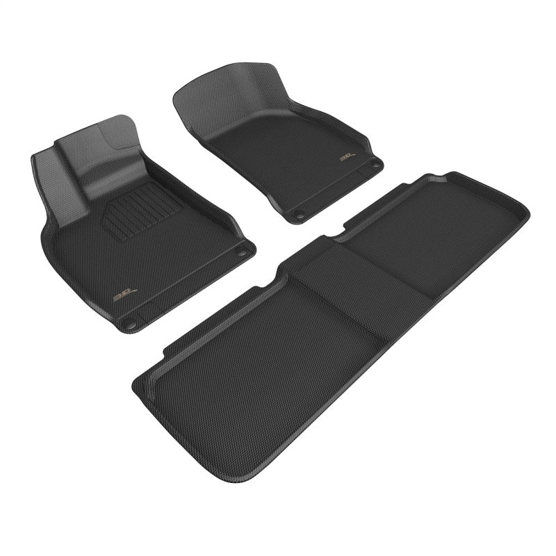 ACEL1LU00001509-3D Maxpider 22-23 Lucid Air Kagu Floor Mat- Black R1 R2-Floor Mats - Rubber-3D MAXpider
