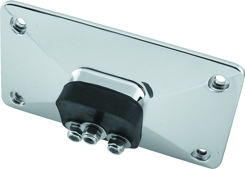BKC490044-Bikers Choice 55-99 Chrome Pyramid Lisence Plate Bracket 3 Bolt Style-License Plates-Bikers Choice