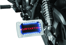 Load image into Gallery viewer, KUR3192-Kuryakyn Nova Curved Horizontal Mount Side License Plate Holder Chrome-License Plate Relocation-Kuryakyn