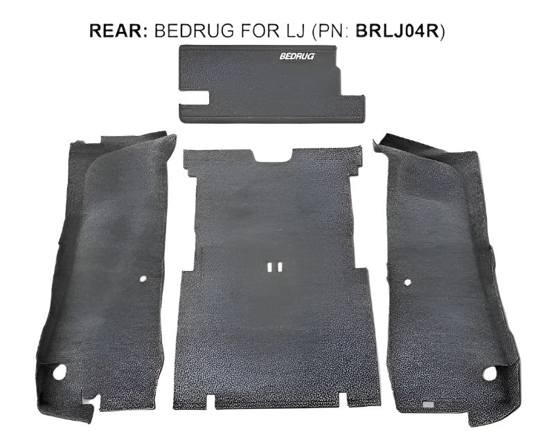 BedRug 03-06 Jeep LJ Unlimited Rear 4pc Cargo Kit (Incl Tailgate & Tub Liner) - Black Ops Auto Works