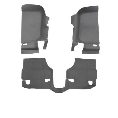 BedRug 07-10 Jeep JK 2Dr Front 3pc BedTred Floor Kit (Incl Heat Shields) - Black Ops Auto Works