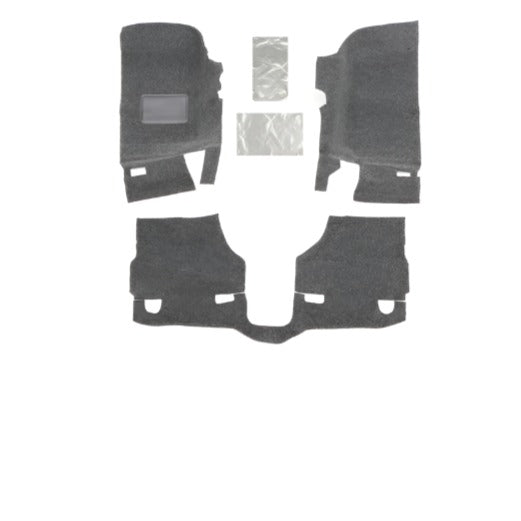 BedRug 07-10 Jeep JK 2Dr Front 3pc Floor Kit (Incl Heat Shields) - Black Ops Auto Works