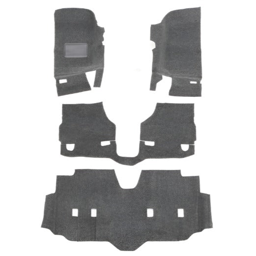 BedRug 07-16 Jeep JK Unlimited 4Dr Front 4pc Floor Kit (Incl Heat Shields) - Black Ops Auto Works