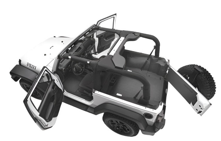 BedRug 11-16 Jeep JK 2Dr Rear 5pc BedTred Cargo Kit (Incl Tailgate & Tub Liner) - Black Ops Auto Works