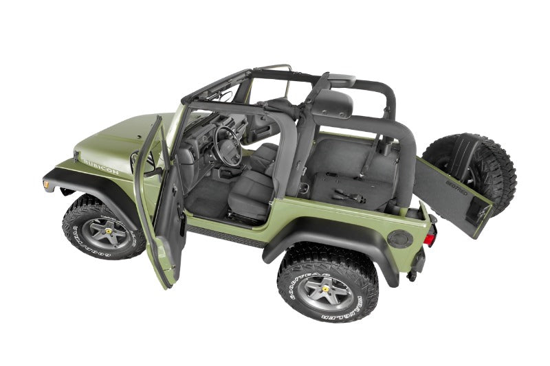 BedRug 97-06 Jeep TJ Front 3pc BedTred Floor Kit w/Center Console - Incl Heat Shields - Black Ops Auto Works