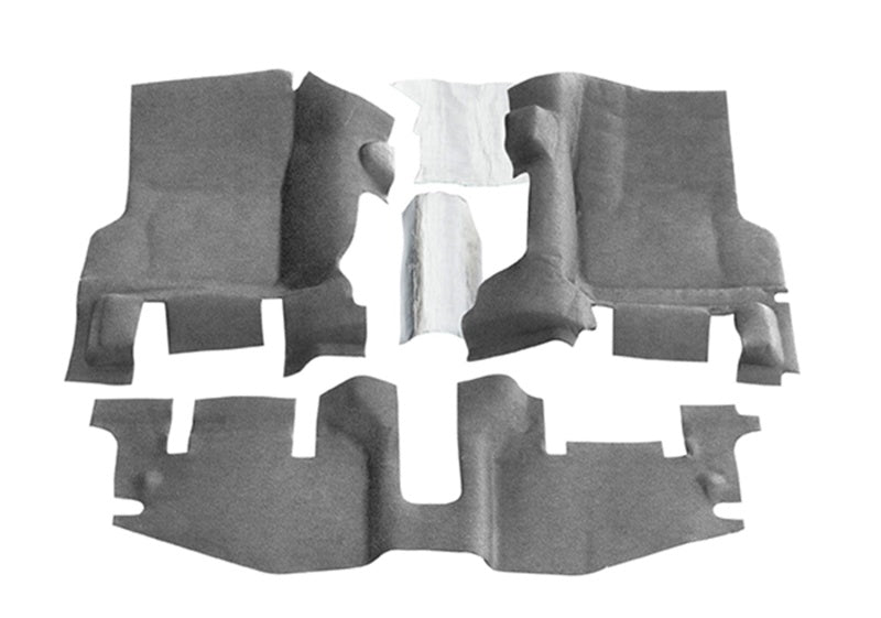 BedRug 97-06 Jeep TJ Front 3pc BedTred Floor Kit w/Center Console - Incl Heat Shields - Black Ops Auto Works