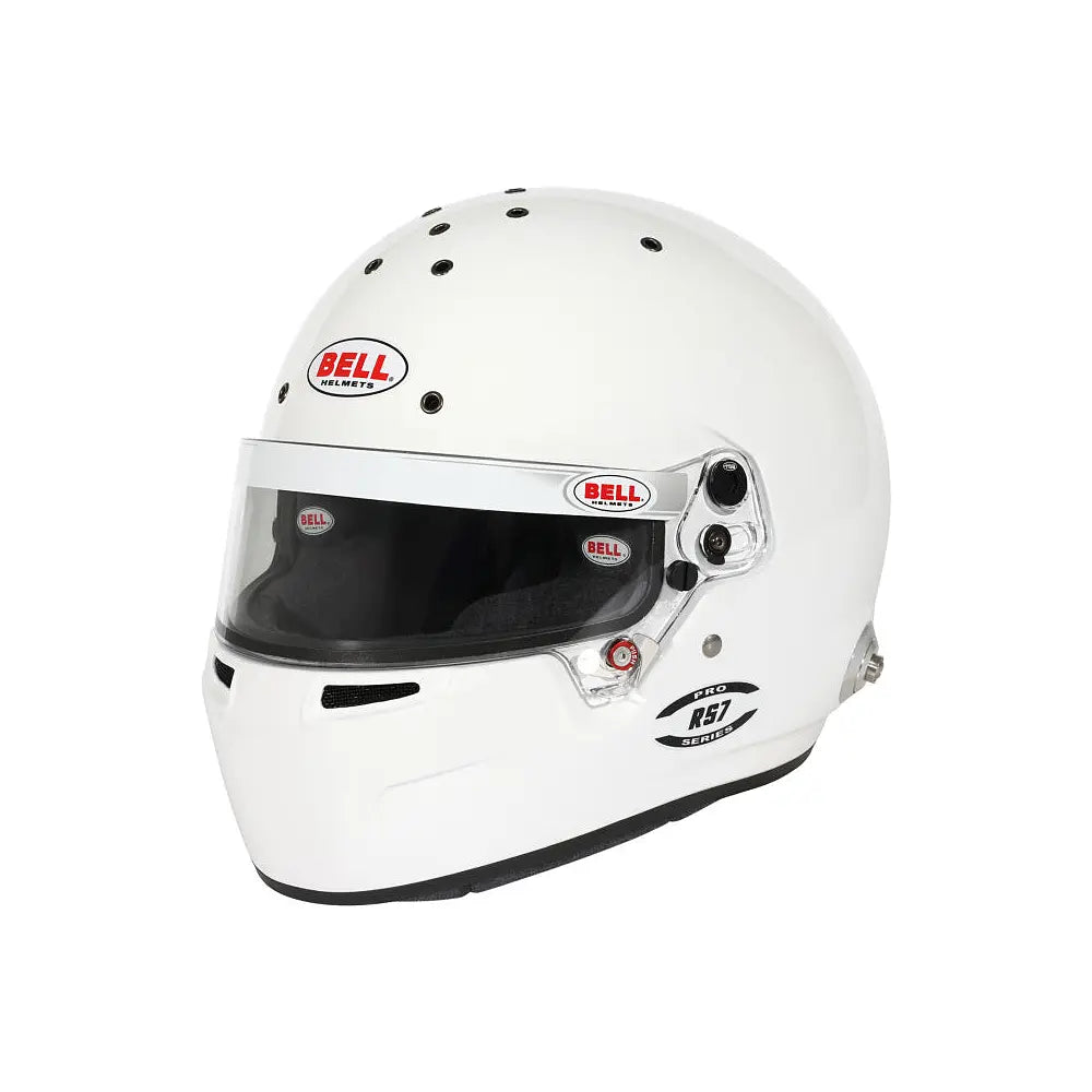 Bell RS7 Pro White Racing Helmet – 59 cm, Snell SA2025 / FIA 8859-2024