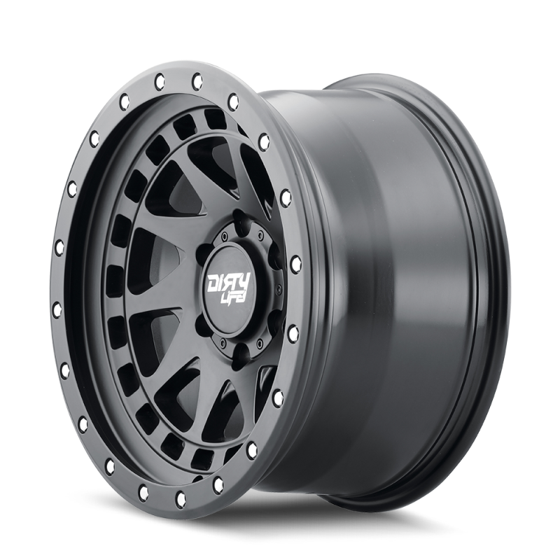 DLW9311-7973MB12-Dirty Life 9311 Enigma Pro 17x9/5x127 BP/-12mm Offset/71.5mm Hub Matte Black Wheel - Beadlock-Wheels - Cast-Dirty Life