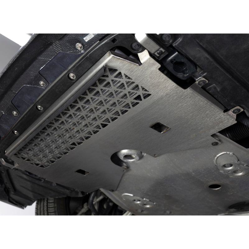BMW G8X titanium skid plate front mounting detail