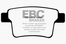 Load image into Gallery viewer, EBC 04-07 Ford Five Hundred 3.0 Yellowstuff Rear Brake Pads-Brake Pads - Performance-EBC