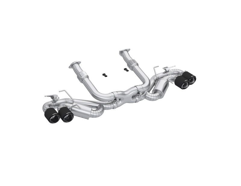 MBRPS70413CF-MBRP 20-24 Chevrolet Corvette C8 3in Active Cat Back Quad Split Rear Exit Exhaust w/ AFM Sims-Catback-MBRP