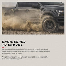 Load image into Gallery viewer, BFGoodrich All-Terrain KO3 37x12.50R18 tire tread view 2