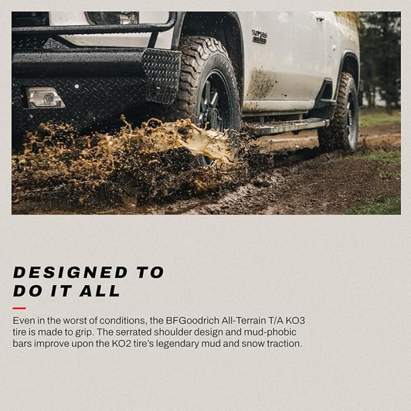BFGoodrich All-Terrain KO3 37x12.50R18 tire sidewall view