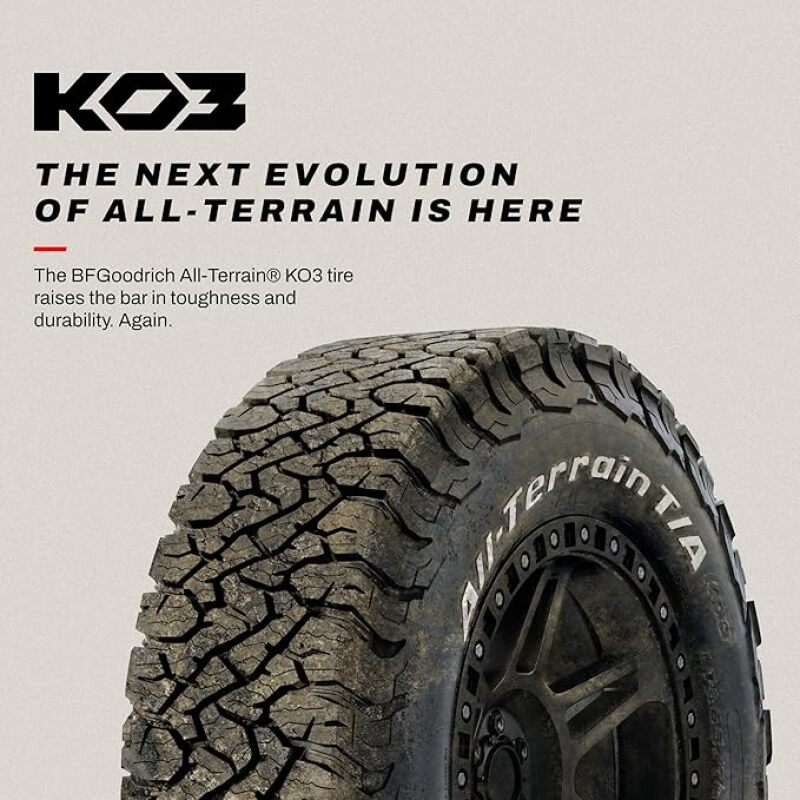 BFGoodrich All-Terrain KO3 37x12.50R18 tire angle view