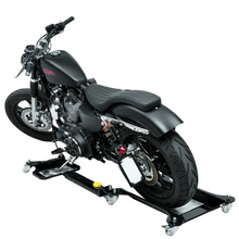 Load image into Gallery viewer, Motorcycle loaded on BikeMaster dolly