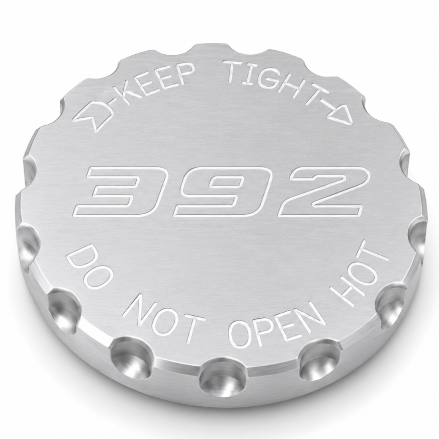 Billet Technology 300111 Hellcat supercharger coolant cap, 392 engraved option