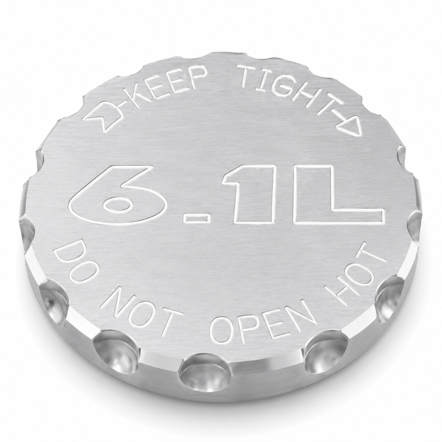 Billet Technology 300111 Hellcat supercharger coolant cap, 6.1L engraved option