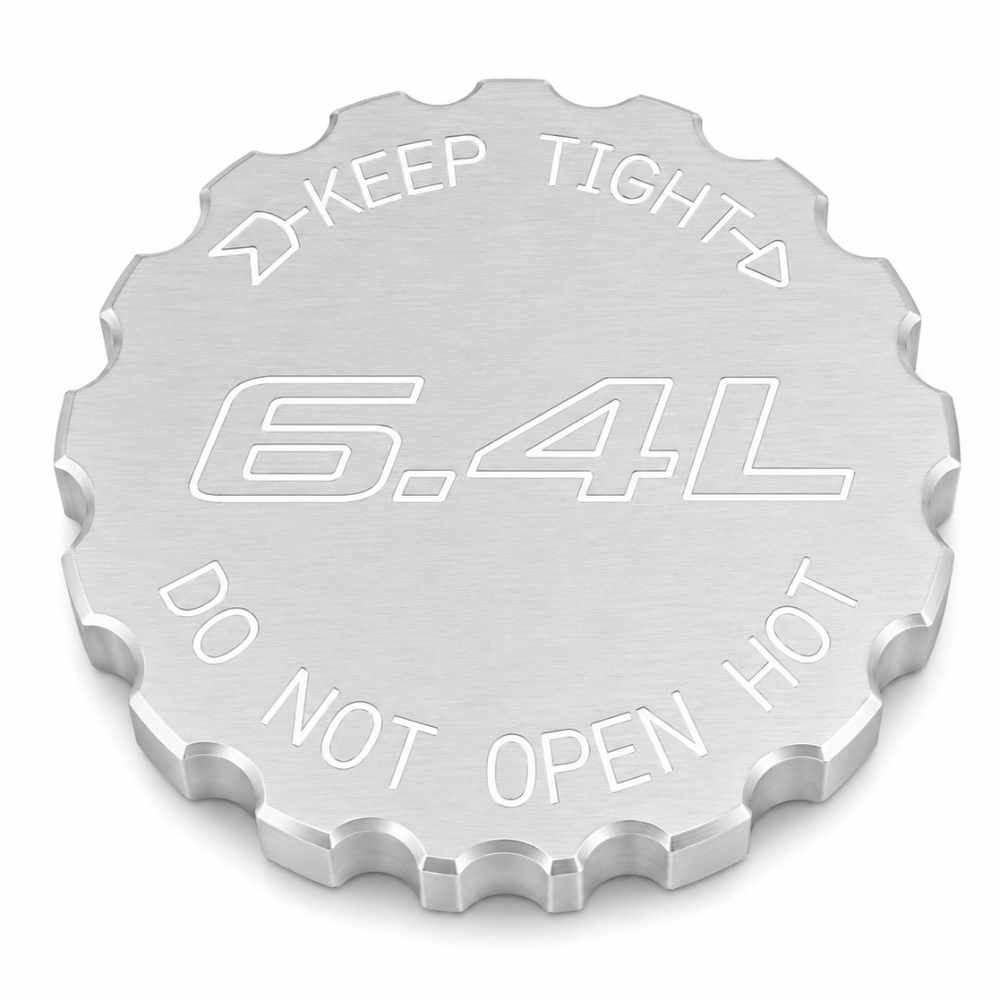 Billet Technology 300111 Hellcat supercharger coolant cap, 6.4L engraved option
