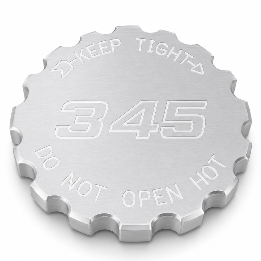 Billet Technology 300111 Hellcat supercharger coolant cap, Deluxe Edition finish