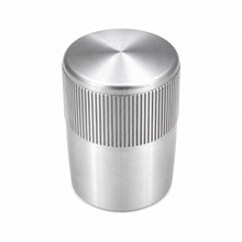 Load image into Gallery viewer, Billet A/C Port Cap 30013 for Dodge Charger, Challenger, Durango, Jeep Grand Cherokee Trackhawk, Chrysler 300 and Ram 1500 TRX in satin aluminum